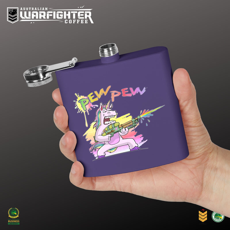 PEW PEW HIP FLASK