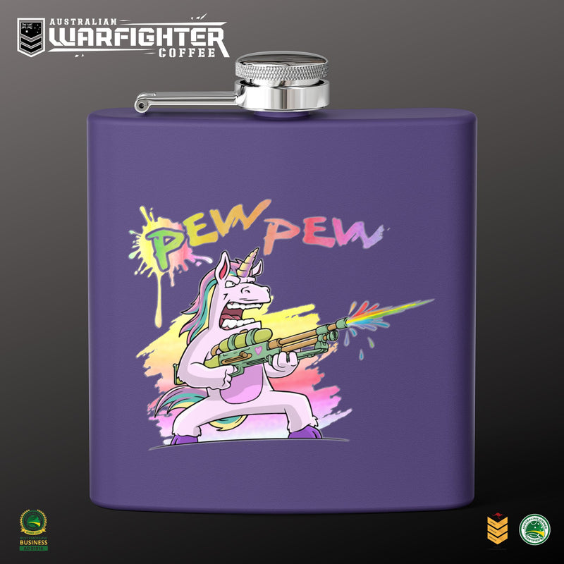 PEW PEW HIP FLASK