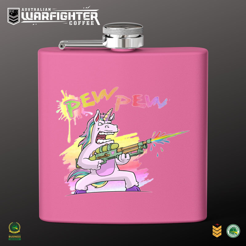 PEW PEW HIP FLASK