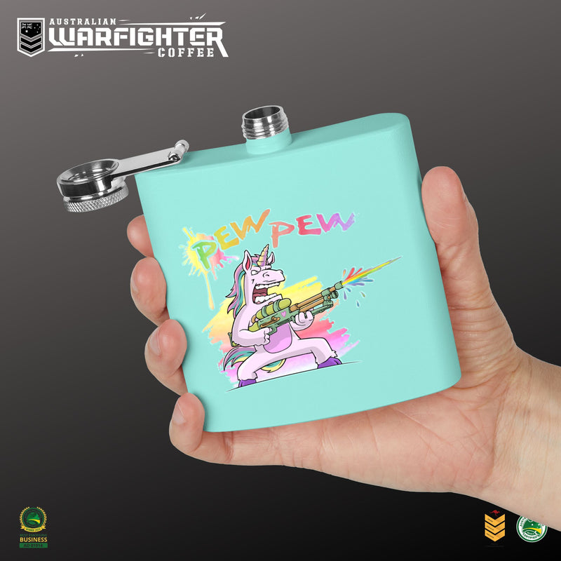 PEW PEW HIP FLASK