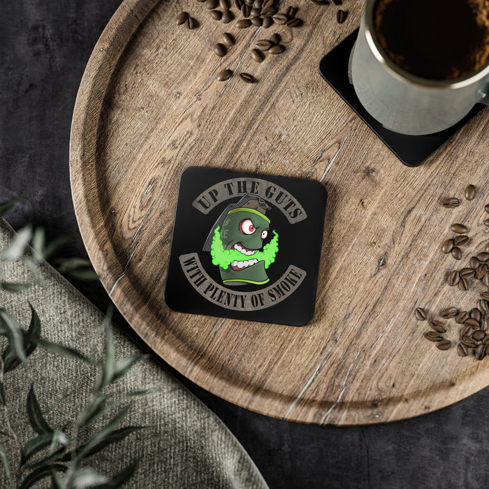 Green - Up The Guts Coasters