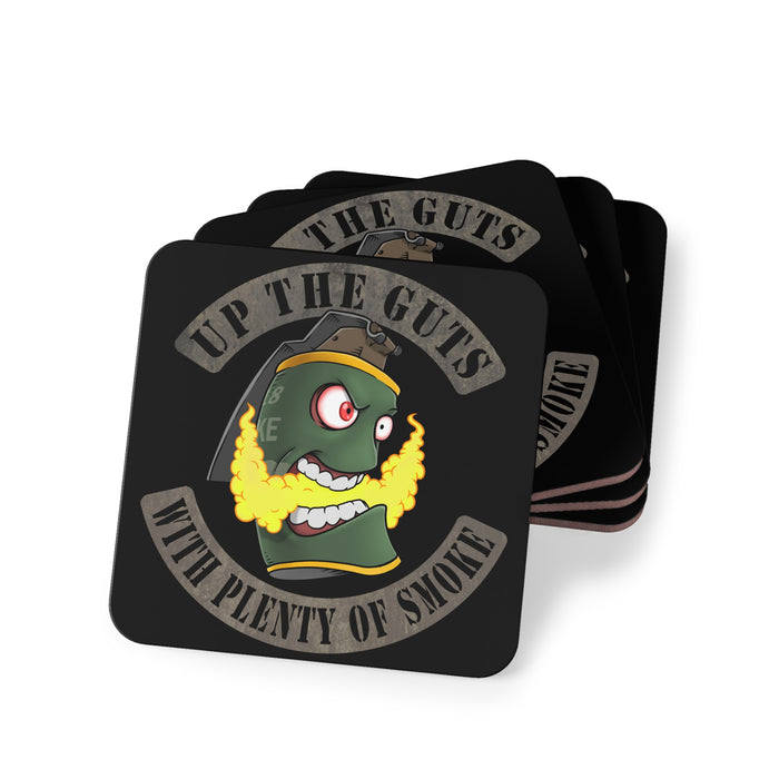 Yellow - Up The Guts Coasters