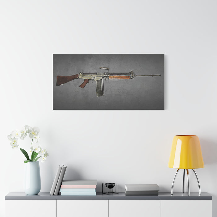 Canvas Wall Art - L1A2 Military Rifle Design