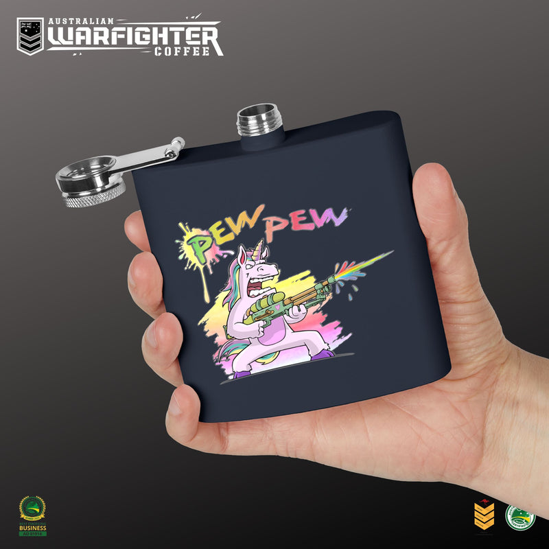 PEW PEW HIP FLASK