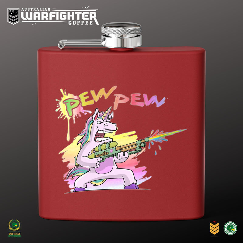 PEW PEW HIP FLASK