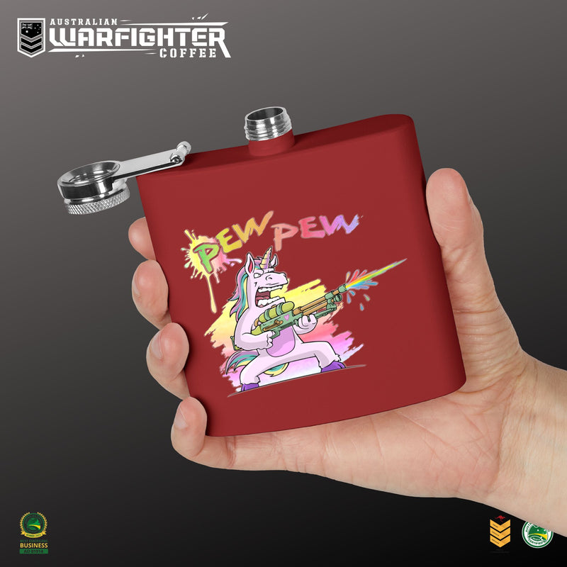 PEW PEW HIP FLASK